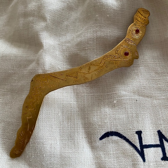 Gold Ruby Earring / pin / brooch NWOT - Picture 1 of 10